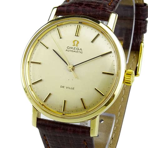 omega de ville 9ct gold mechanical vintage gentlemans watch|omega de ville watch.